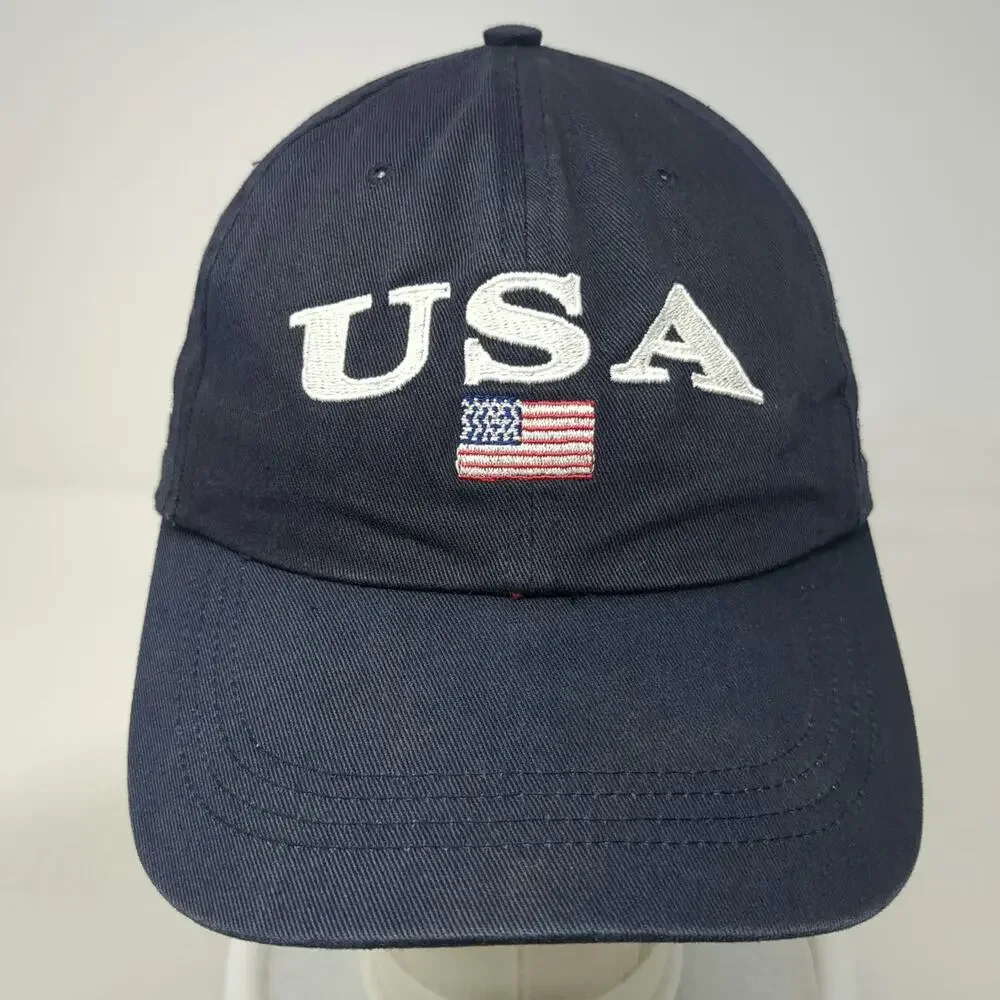 Ahead Baseball Cap Blue One Size USA North Jersey Country Club Slideback Hat